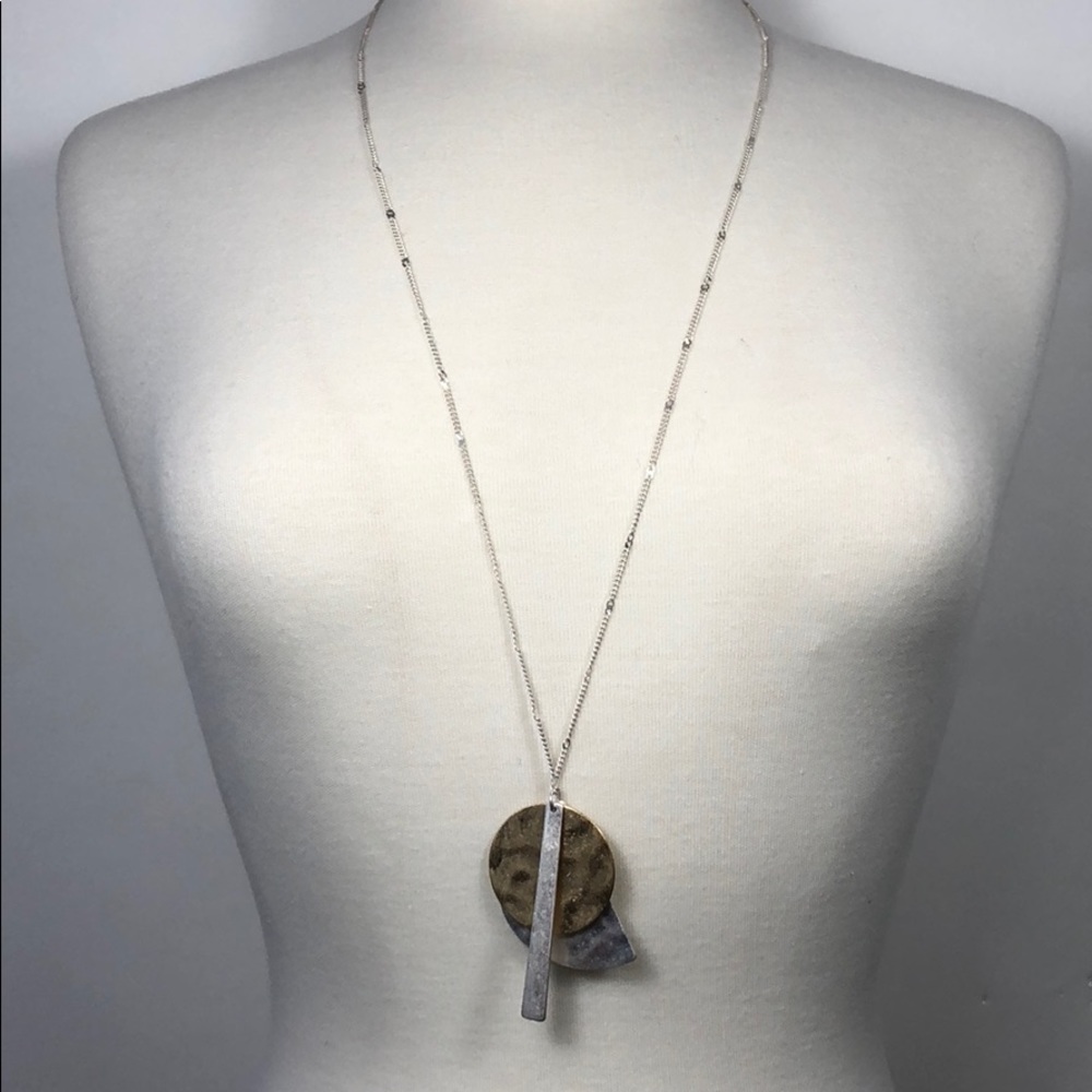 Mixed Metal Pendant Necklace